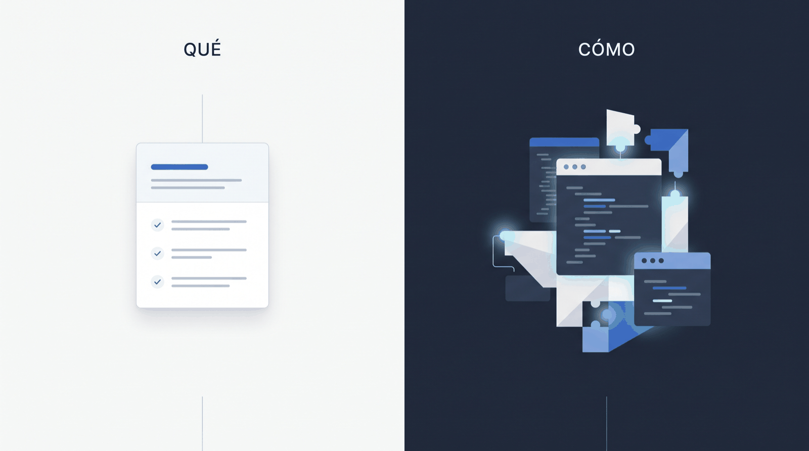 El ticket define el qué; el dev y su asistente deciden el cómo