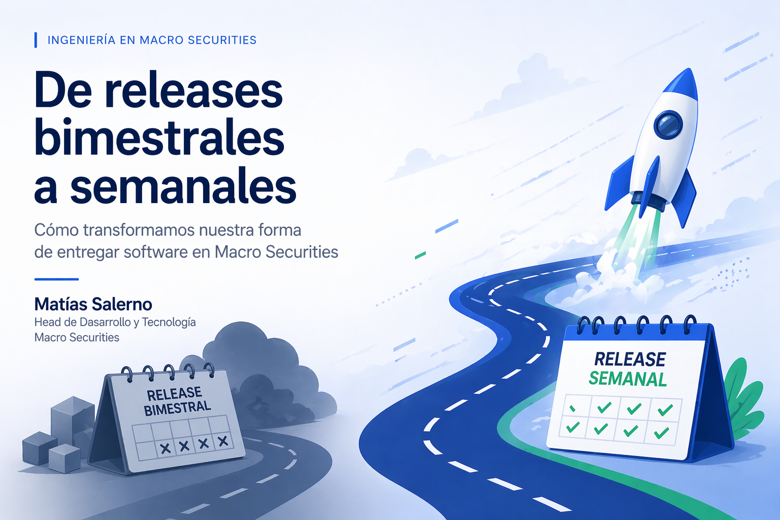 De releases bimestrales a semanales